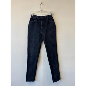 Vintage Gap Slim Fit‎ Jeans Womens 24" Long Dark Blue High Rise Tapered USA 90s